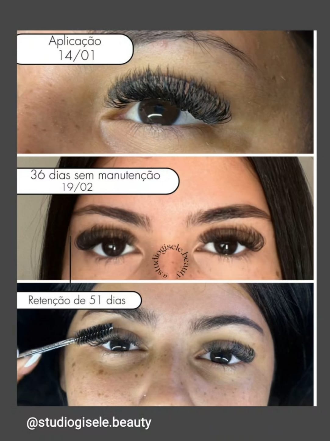 Comparativo: cílios fracos vs. retenção perfeita — o segredo está no método